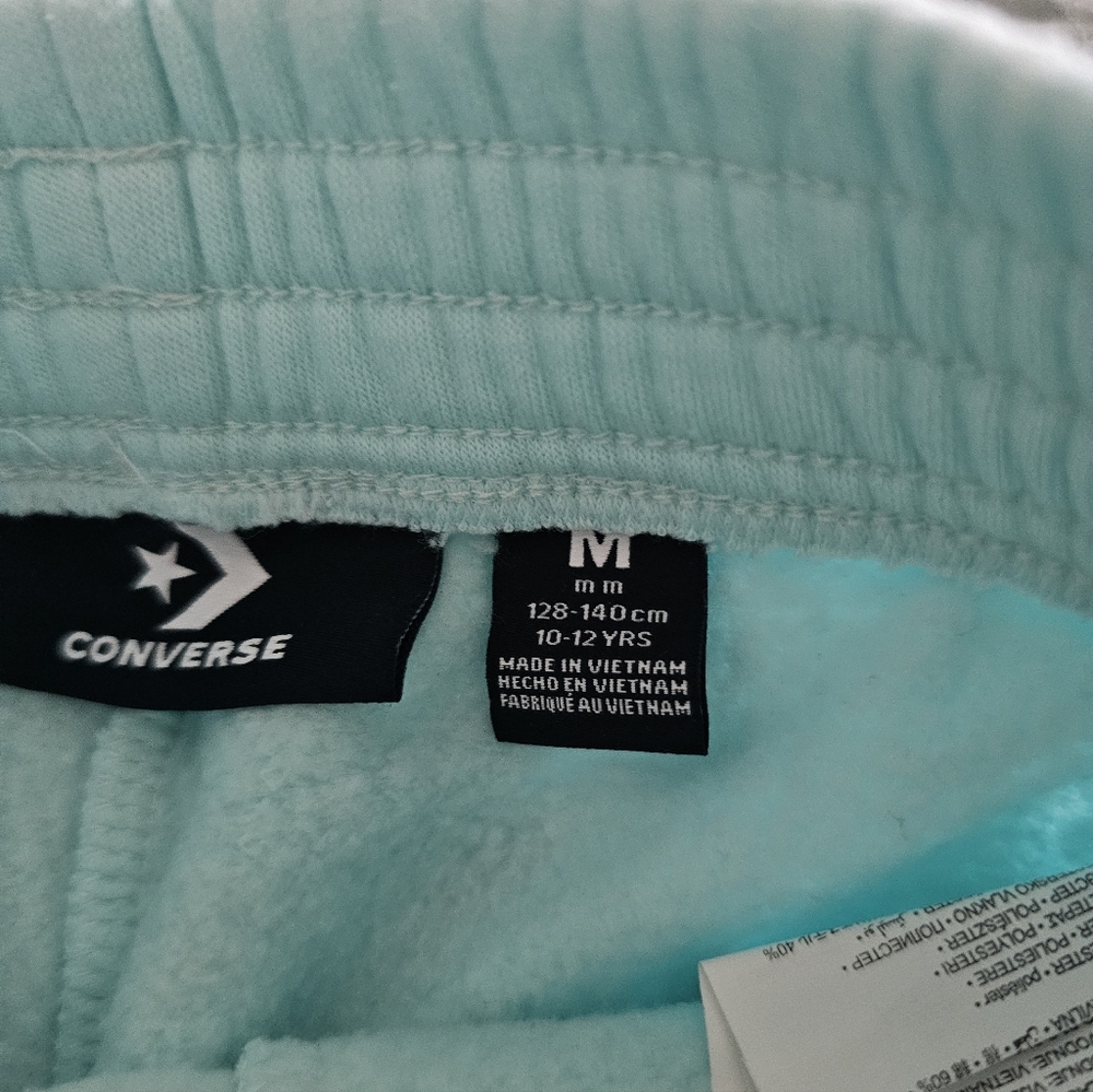 Converse Light Blue Kids Joggers Size M - Picture 3 of 3
